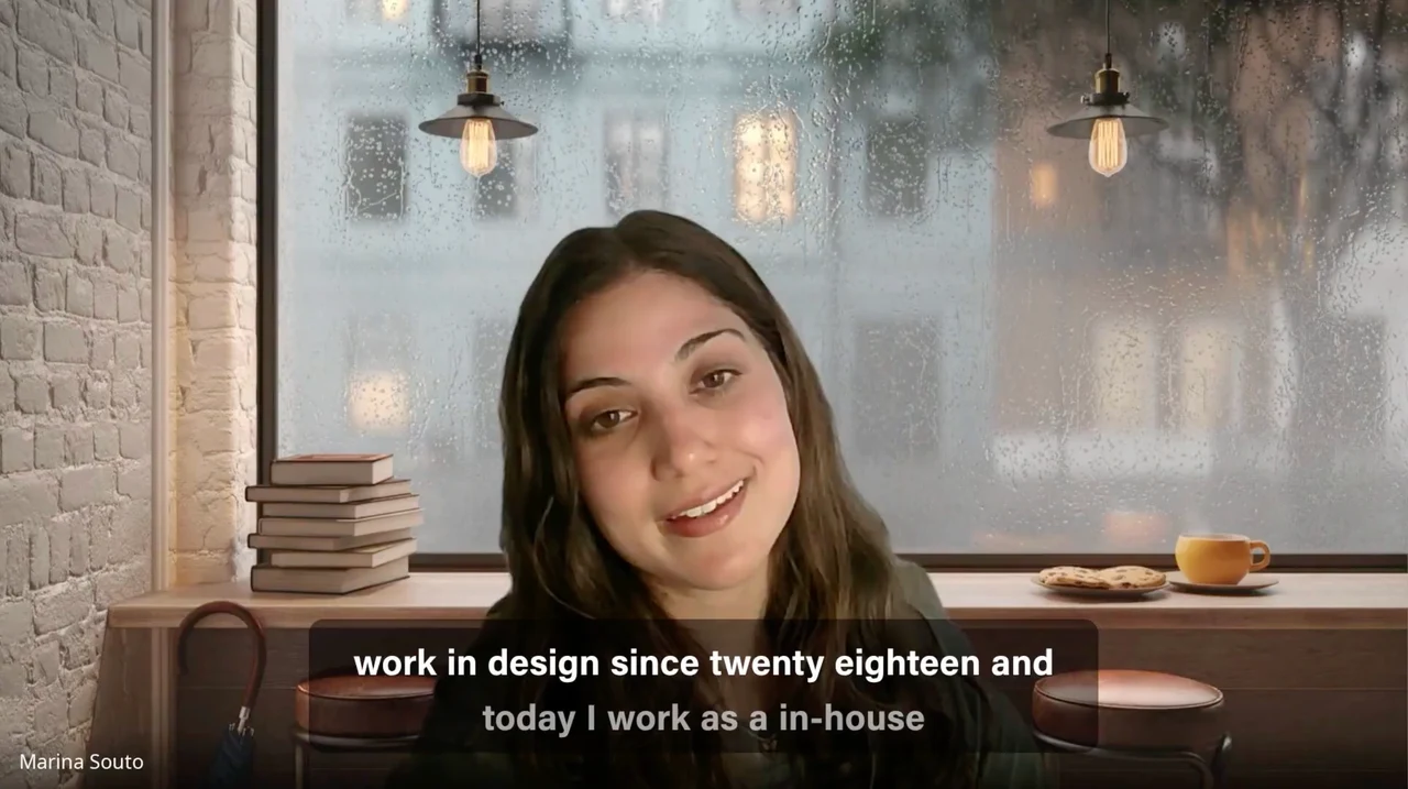 Marina introducing her work